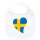 Baby Lätzchen Schweden Flagge Herz Klettverschluss