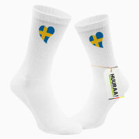 Unisex Socken Schweden Flagge Herz Baumwolle