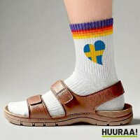 Unisex Socken Schweden Flagge Herz Baumwolle