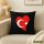 Kissen Türkei Flagge Herz 40x40cm