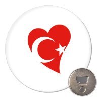 Magnet T&uuml;rkei Flagge Herz 59mm...