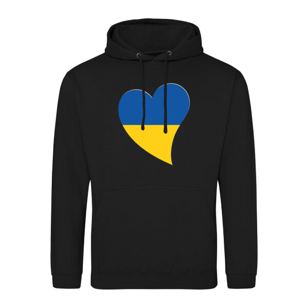 Unisex Hoodie Ukraine Flagge Herz