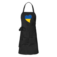 Schürze Ukraine Flagge Herz mit Taschen