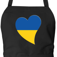 Schürze Ukraine Flagge Herz mit Taschen