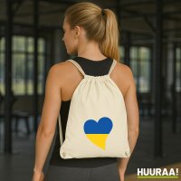 Turnbeutel Ukraine Flagge Herz 12 Liter