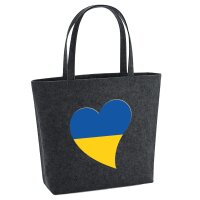 Filzshopper Ukraine Flagge Herz, 22 Liter