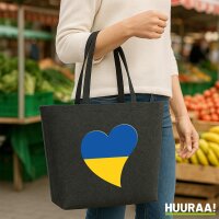 Filzshopper Ukraine Flagge Herz, 22 Liter