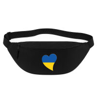 Bauchtasche Ukraine Flagge Herz 2,5 Liter Black