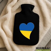 Wärmflasche Ukraine Flagge Herz