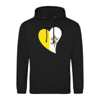 Unisex Hoodie Vatikanstadt Flagge Herz