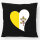 Kissen Vatikanstadt Flagge Herz 40x40cm