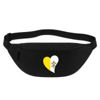 Bauchtasche Vatikanstadt Flagge Herz 2,5 Liter Black