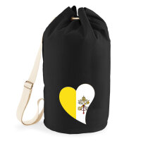 Seesack Vatikanstadt Flagge Herz 20 Liter Black