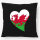 Kissen Wales Flagge Herz 40x40cm