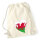 Turnbeutel Wales Flagge Herz 12 Liter