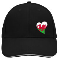 Kappe Wales Flagge Herz