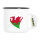 Emaille Tasse Wales Flagge Herz 300ml Vintage