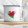 Emaille Tasse Wales Flagge Herz 300ml Vintage