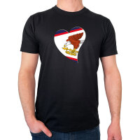 Herren T-Shirt Amerikanisch-Samoa Flagge Herz