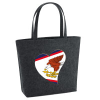 Filz Shopper Amerikanisch-Samoa Flagge Herz 22 Liter