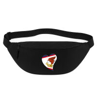Bauchtasche Amerikanisch-Samoa Flagge Herz 2,5 Liter Black