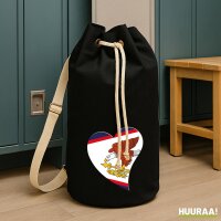 Seesack Amerikanisch-Samoa Flagge Herz 20 Liter Black