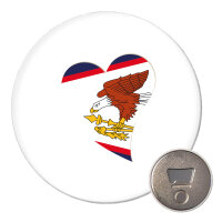 Magnet Amerikanisch-Samoa Flagge Herz 59mm...