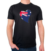 Herren T-Shirt Australien Flagge Herz