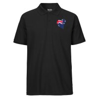 Herren Polo Shirt Australien Flagge Herz