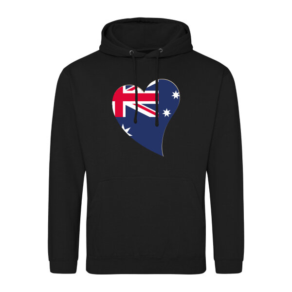 Unisex Hoodie Australien Flagge Herz