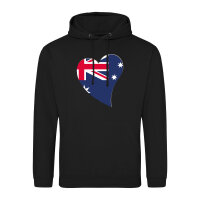 Unisex Hoodie Australien Flagge Herz