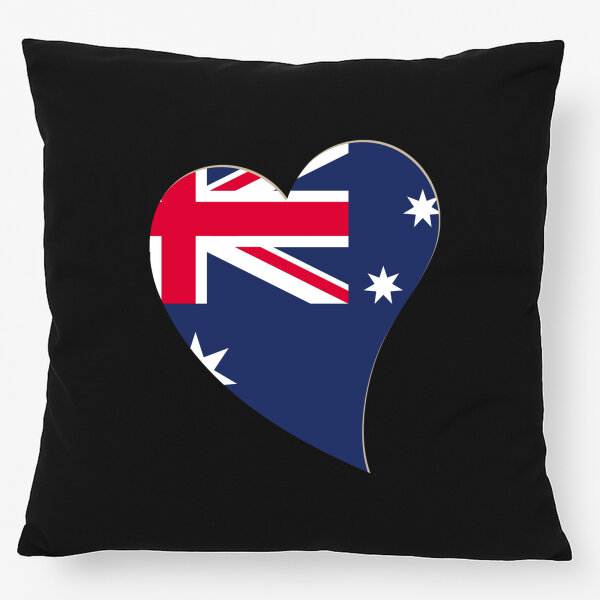 Kissen Australien Flagge Herz 40x40cm