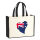 Jutetasche Australien Flagge Herz 21 Liter Black