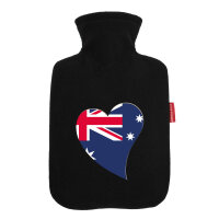 Wärmflasche Australien Flagge Herz