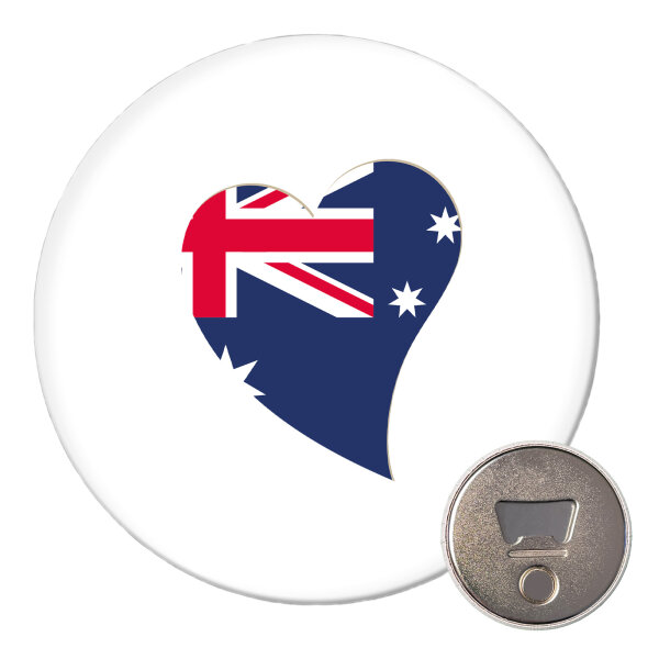 Magnet Australien Flagge Herz 59mm Kühlschrankmagnet