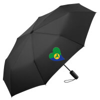 Regenschirm Weihnachtsinsel Flagge Herz 98cm Schwarz