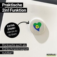 Magnet Weihnachtsinsel Flagge Herz 59mm Kühlschrankmagnet