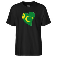 Herren T-Shirt Kokosinseln Flagge Herz