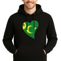 Unisex Hoodie Kokosinseln Flagge Herz