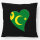 Kissen Kokosinseln Flagge Herz 40x40cm