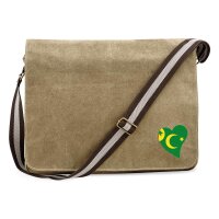 Umhängetasche Kokosinseln Flagge Herz 14 Liter