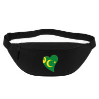 Bauchtasche Kokosinseln Flagge Herz 2,5 Liter Black
