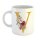 Kaffeetasse Buchstabe V Weiß 330ml