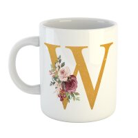 Kaffeetasse Buchstabe W Weiß 330ml