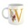 Kaffeetasse Buchstabe W Weiß 330ml