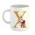 Kaffeetasse Buchstabe X Weiß 330ml