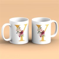 Kaffeetasse Buchstabe Y Weiß 330ml