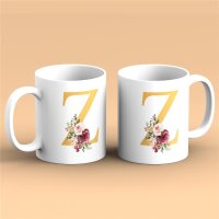 Kaffeetasse Buchstabe Z Weiß 330ml
