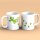 Kaffeetasse Gecko Agame Echse Weiß 330ml