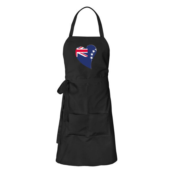 Schürze Cookinseln Flagge Herz mit Taschen